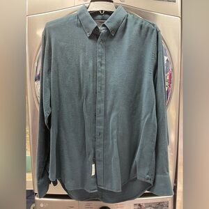 RAG AND BONE Men's Classic Dark Teal Shirt M